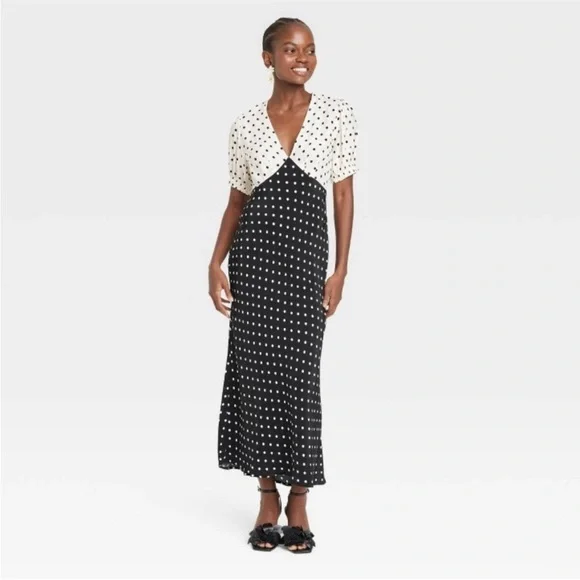 a new day Black and White Polka Dot Maxi Dress - Picture 2 of 5